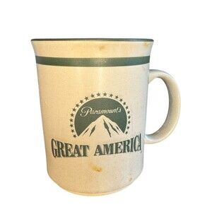 Vintage 80s Paramount's Great America Theme Amusement Park Coffee Mug Cup